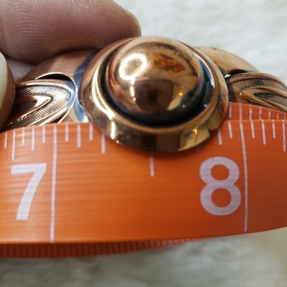 VINTAGE Copper Clamper Style Bracelet Hinged MCM Cuff - Picture 4 of 5